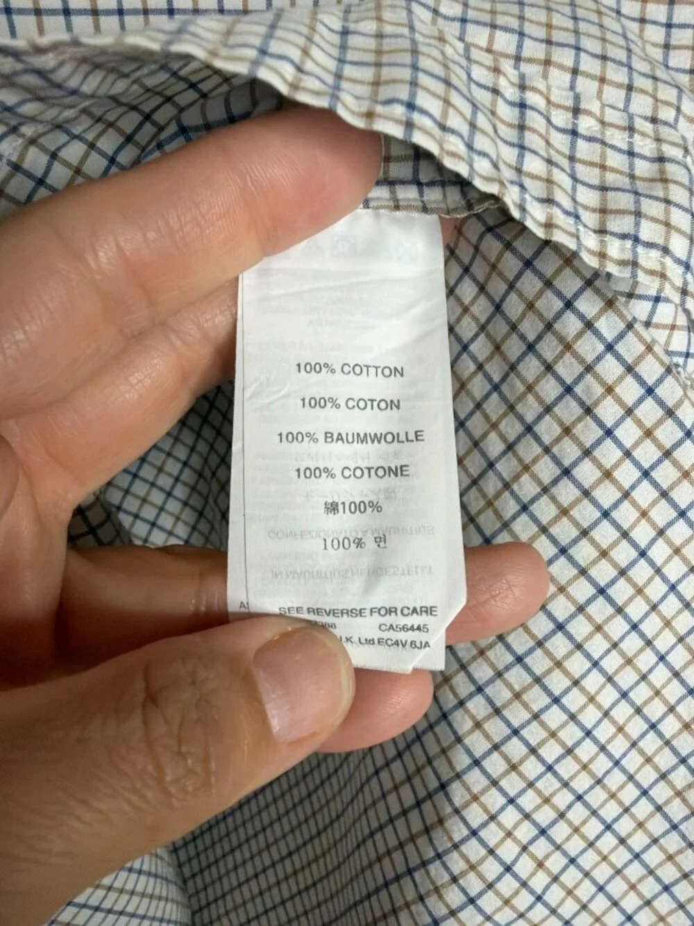 J. Crew Button Up Cotton 120s 2 Ply Dress Shirt Checkered Large
